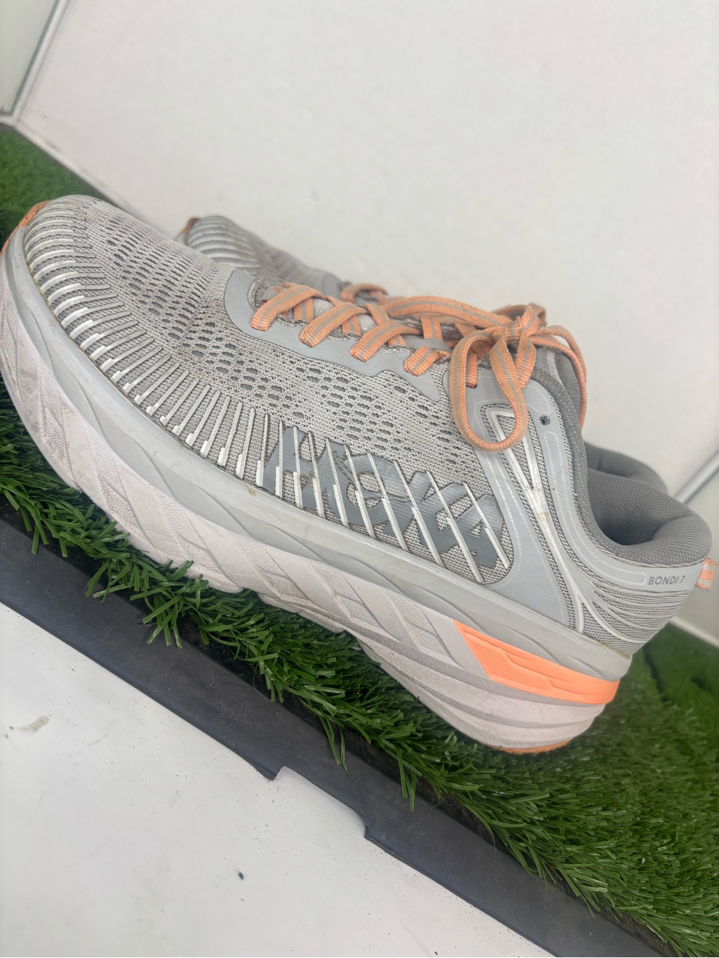 Hoka One One Bondi 7 Women's Size 7 Harbor Mist Running Shoes 1110519 Hmsh Gray